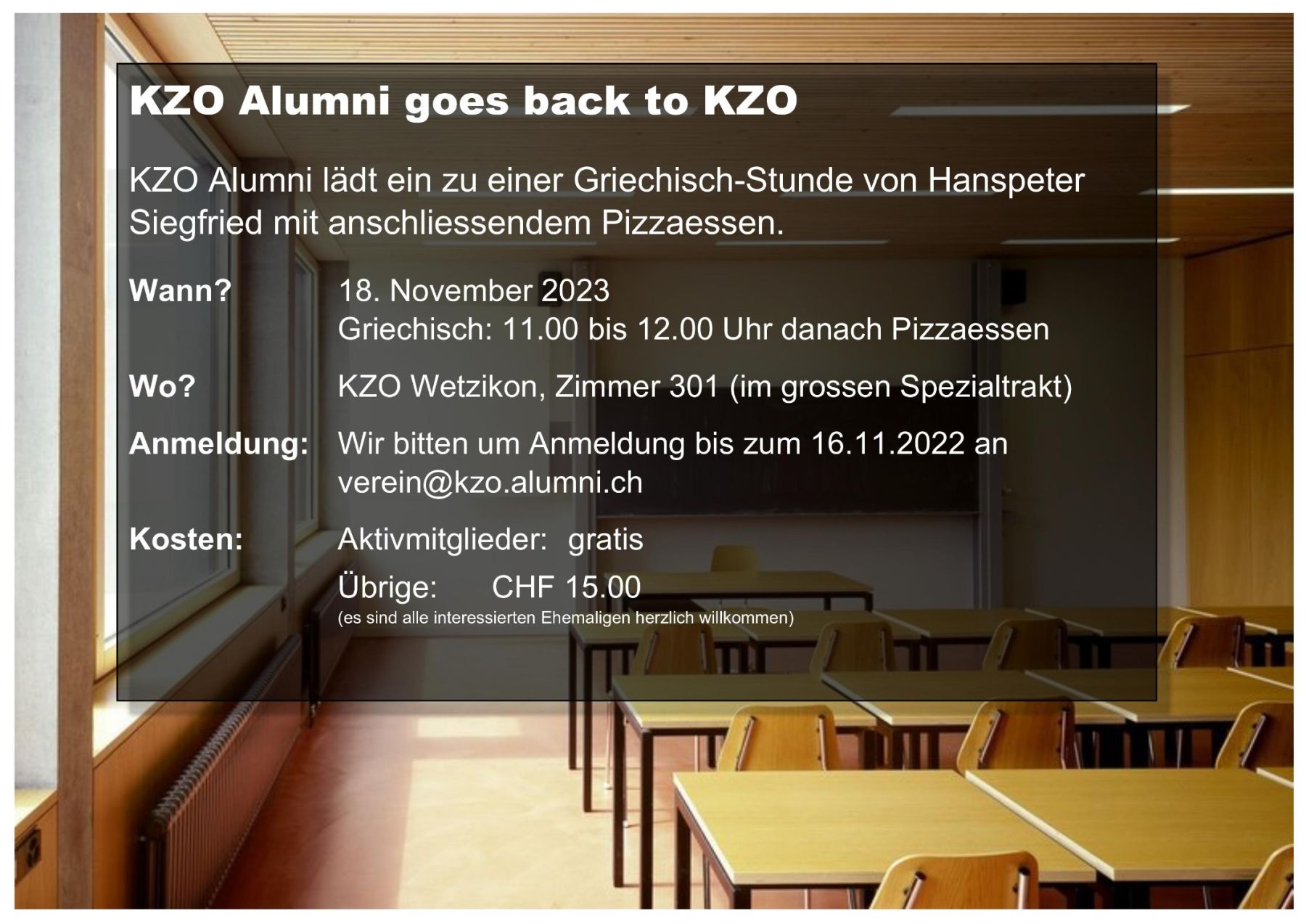 Vorschaubild «KZO Alumni goes back to KZO»